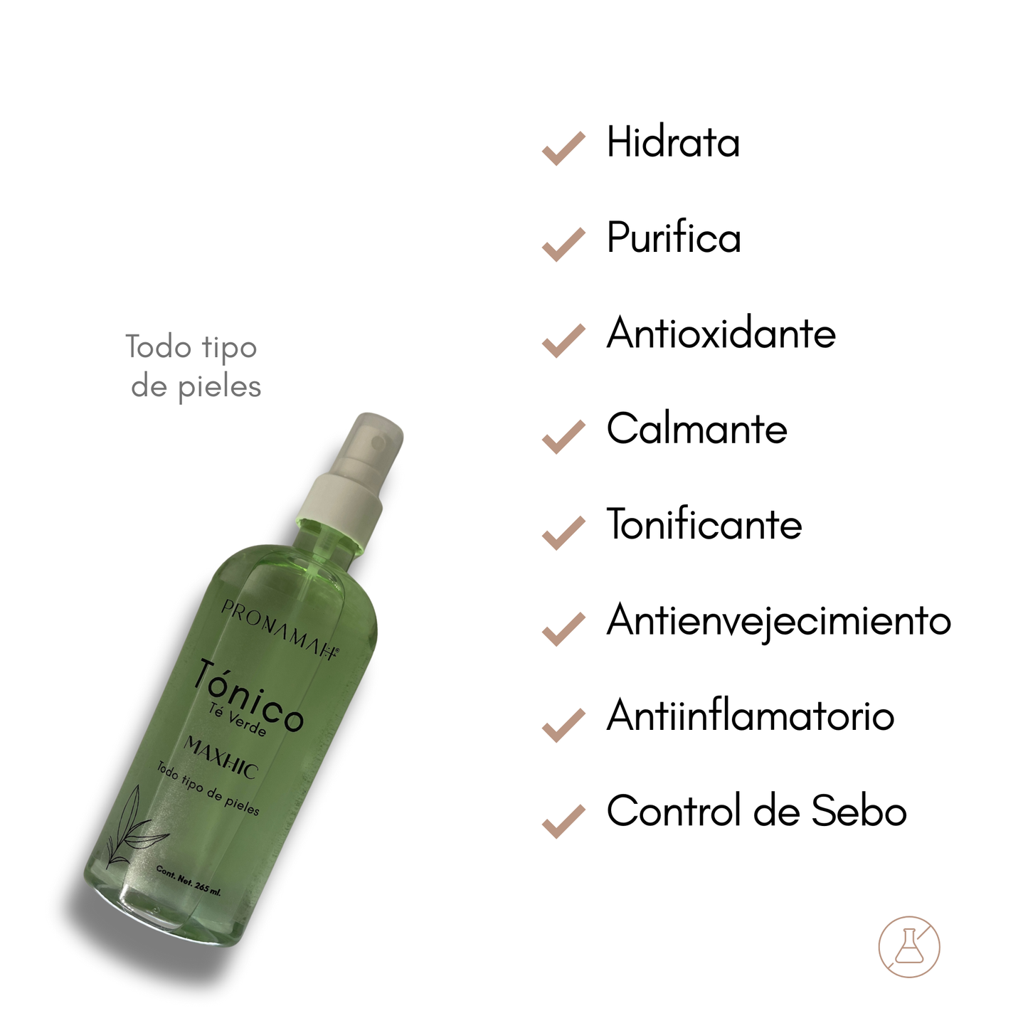 Tónico de Té Verde - Todo tipo de Piel - MAXHIC