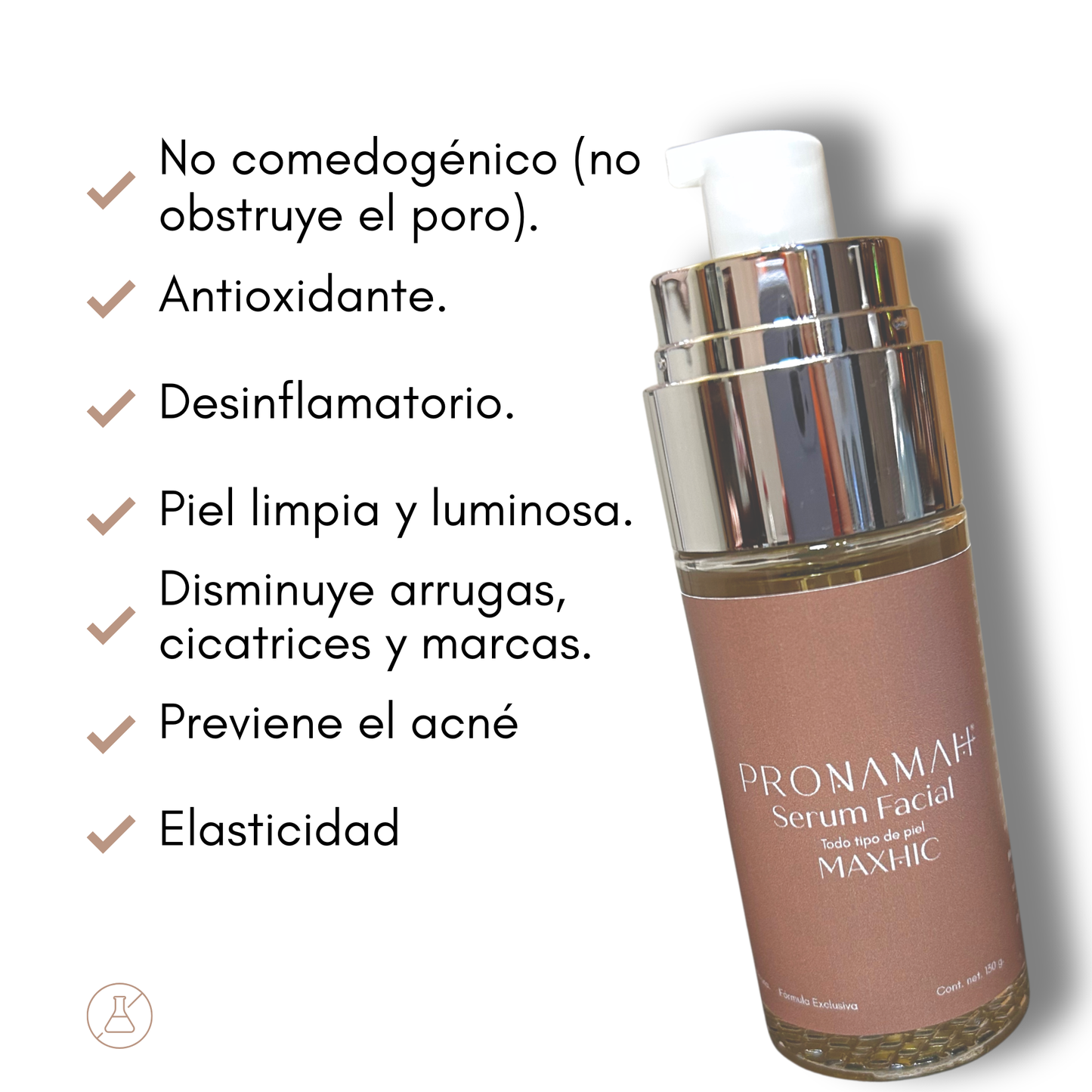 SERUM ROSTRO y CUELLO. (Todo tipo de piel) -MAXHIC-