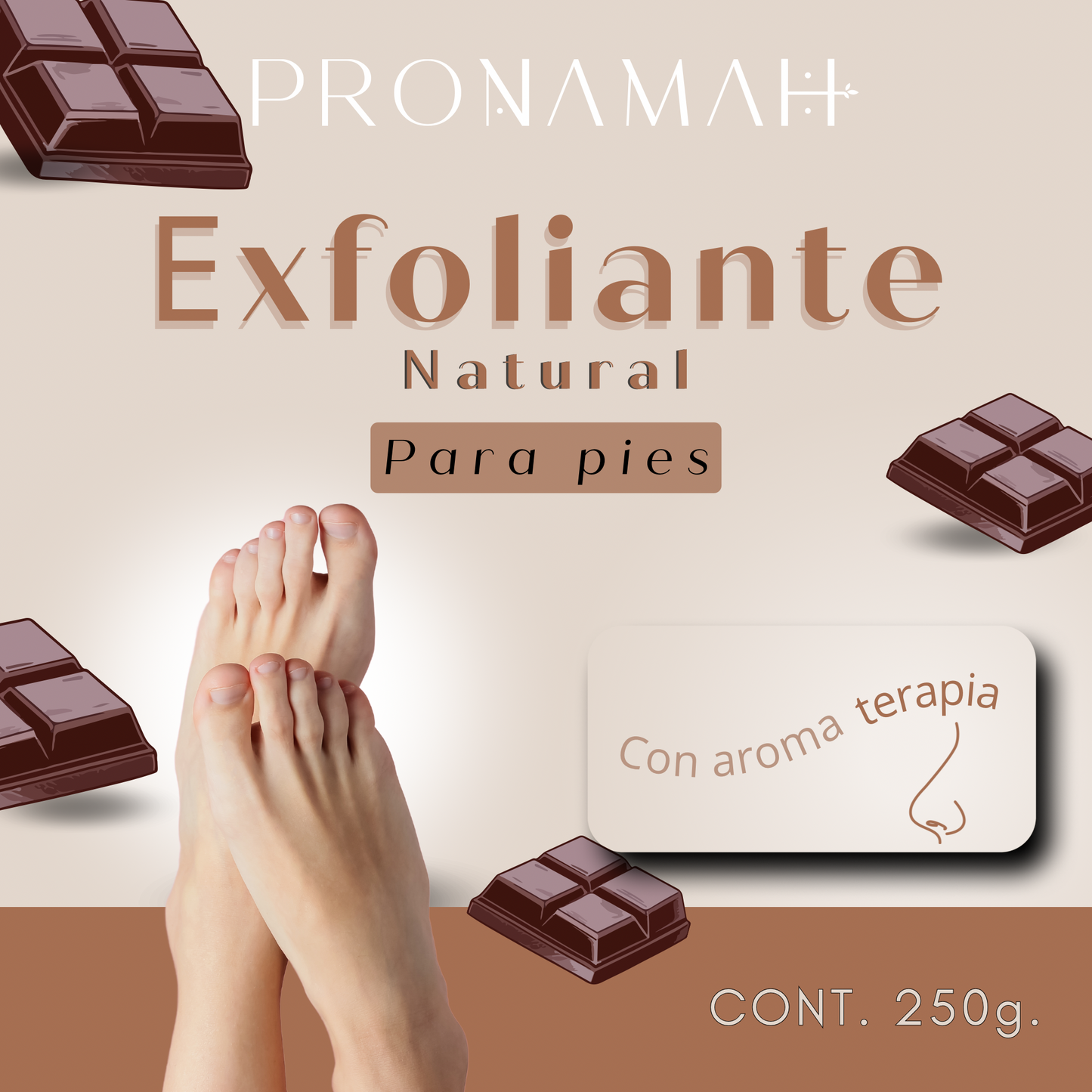 EXFOLIANTE PARA PIES de CACAO - MAXHIC -