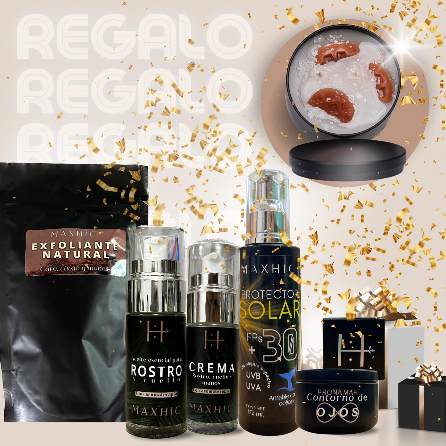 Kit rostro y cuello - CUIDADO COMPLETO - MAXHIC -