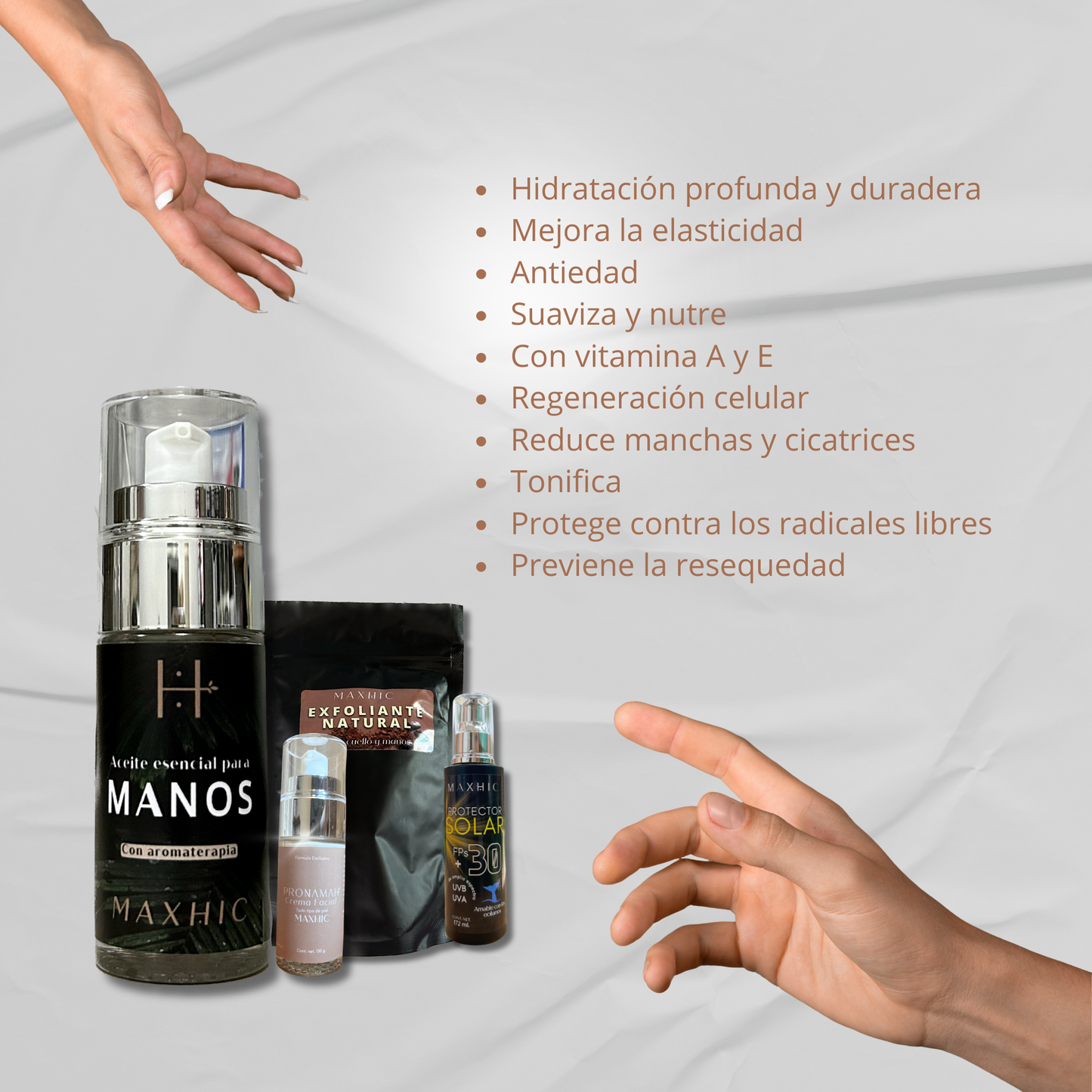 Kit manos - CUIDADO COMPLETO - MAXHIC -